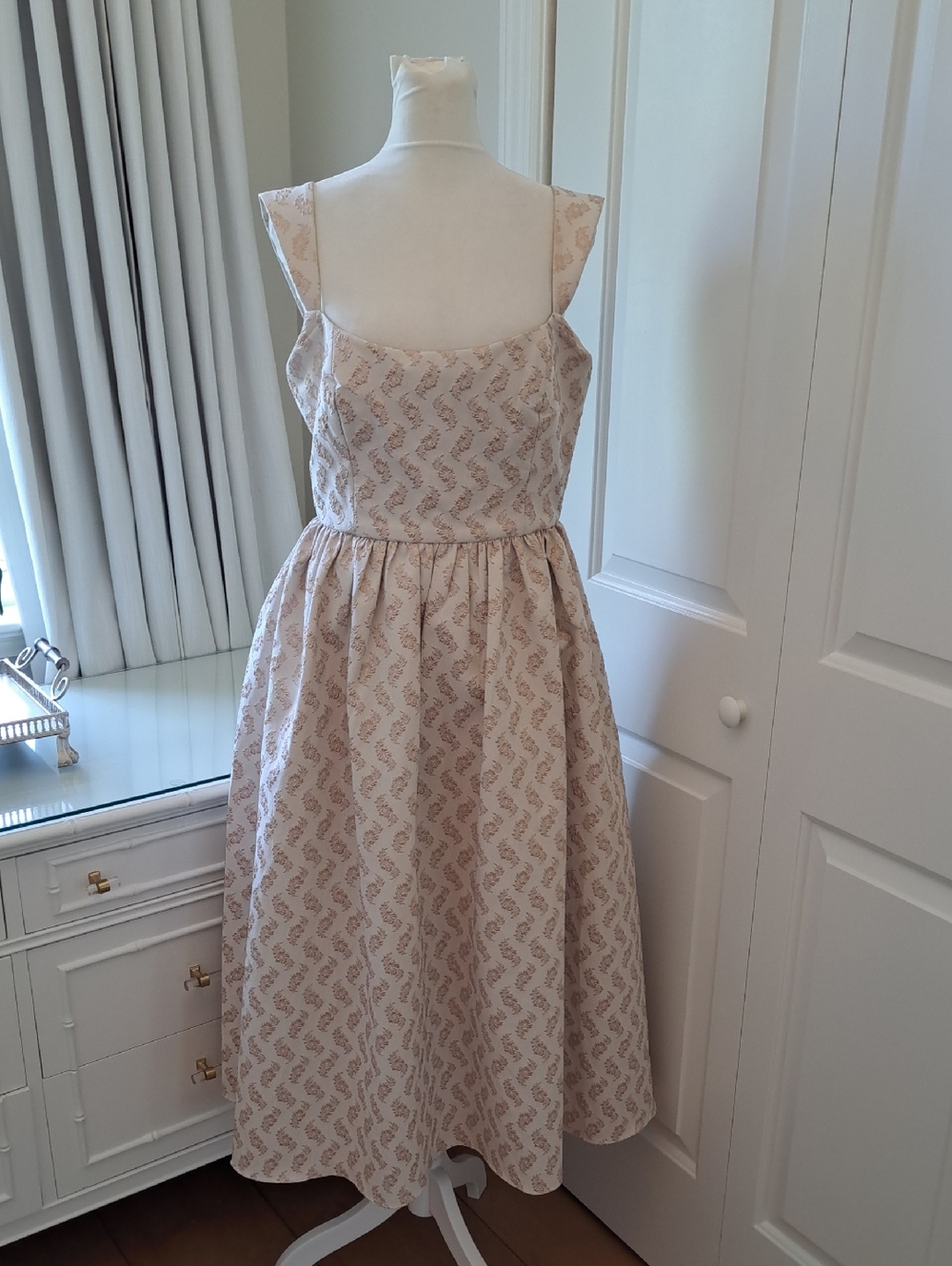 Sachi & Babi x Anthropologie Womens Aletta Rose Gold Print Midi Formal Dress 8‎